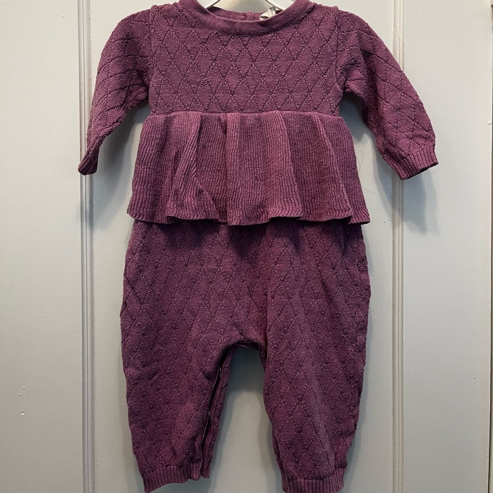 Purple Kate quinn onesie w ruffles